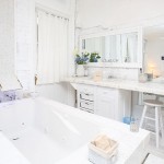 Large vanity counter and great natural light.