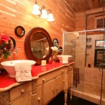 Red Room vanity area.